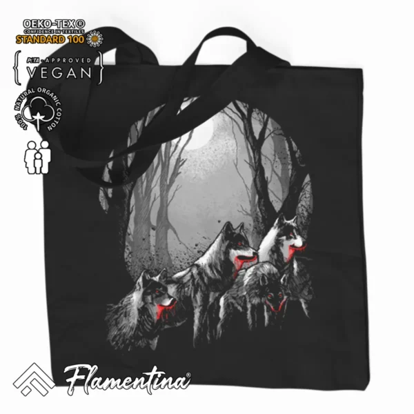 Wolf Night Organic Tote Bag