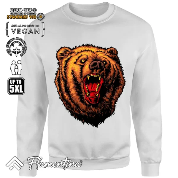 Angry Bear Sweatshirt Hoodie - Image 7