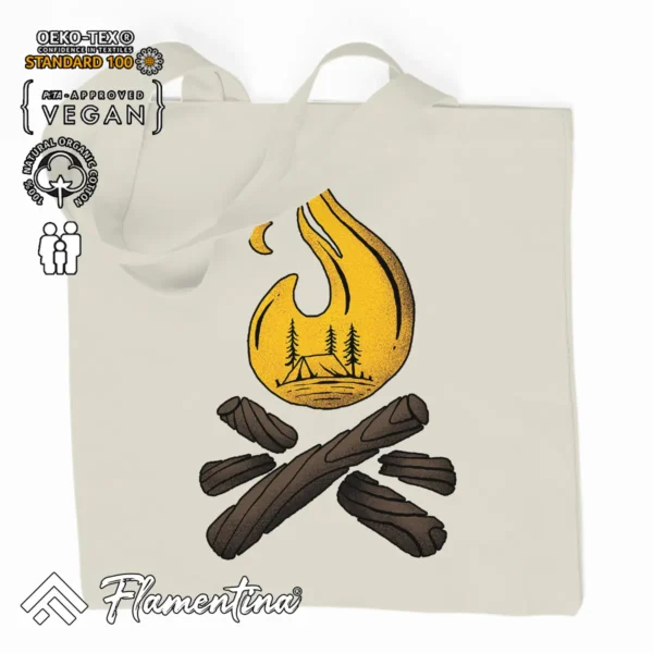 Camp Fire Organic Tote Bag - Image 2