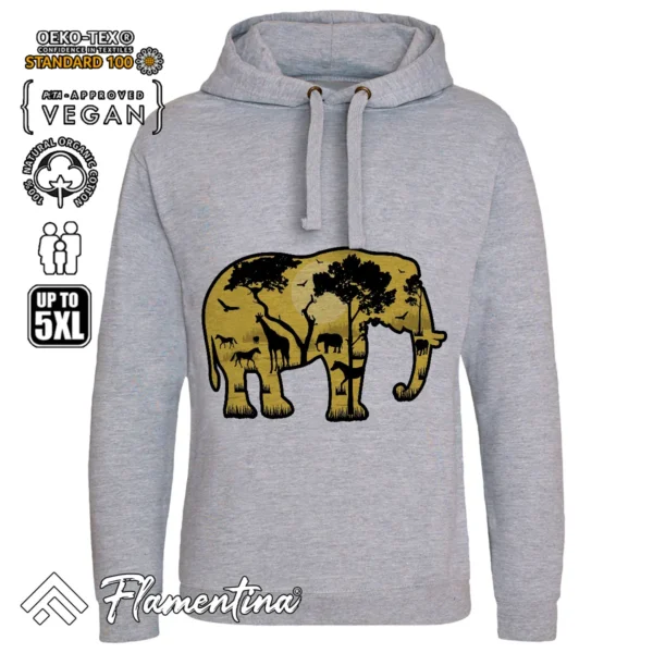 Elephant Forest Sweatshirt Hoodie - Image 5