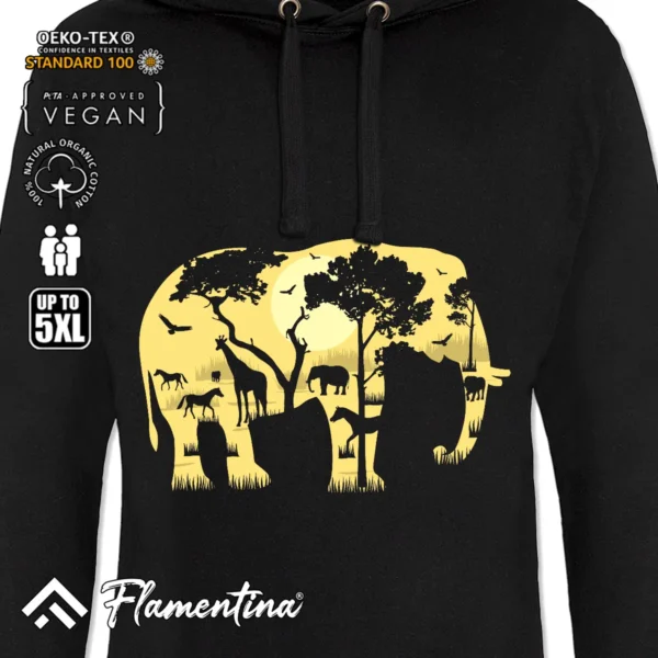 Elephant Forest Sweatshirt Hoodie - Image 2