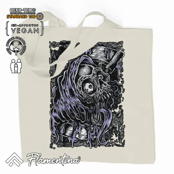 Grim Reaper Organic Tote Bag - Image 2