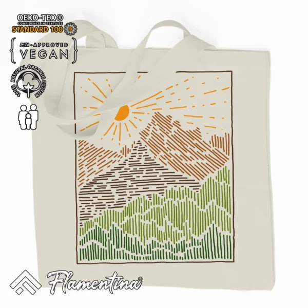 Mountain Organic Tote Bag - Image 2