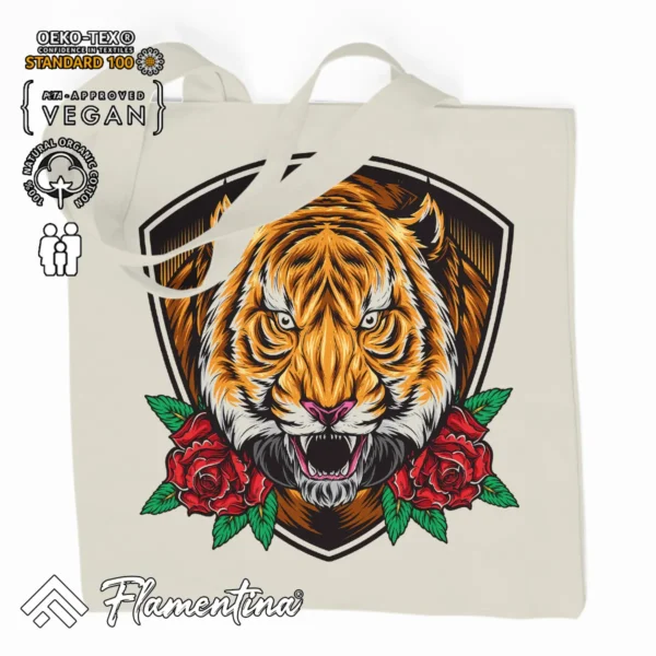 Tiger Beast Organic Tote Bag - Image 2