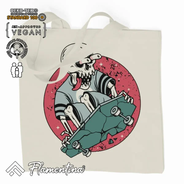 Skullboarding Organic Tote Bag - Image 2