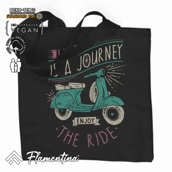 Life Is A Journey Organic Tote Bag