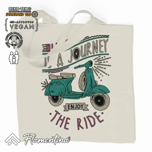 Life Is A Journey Organic Tote Bag - Image 2