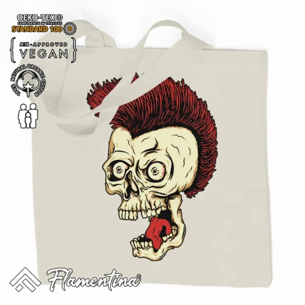 Death Punk Organic Tote Bag - Image 2