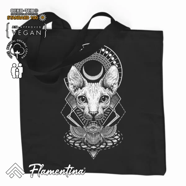 Egyptian Cat Organic Tote Bag