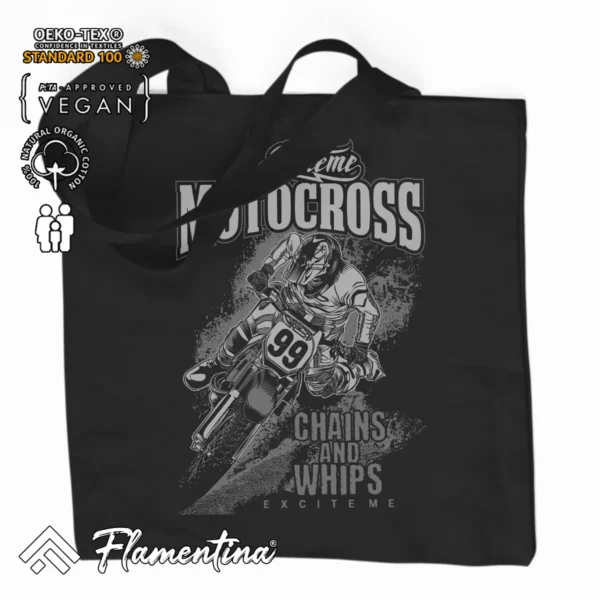 Extreme Motocross Organic Tote Bag