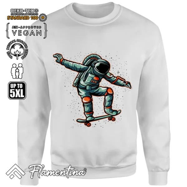 Astronaut Skateboarding Sweatshirt Hoodie - Image 7