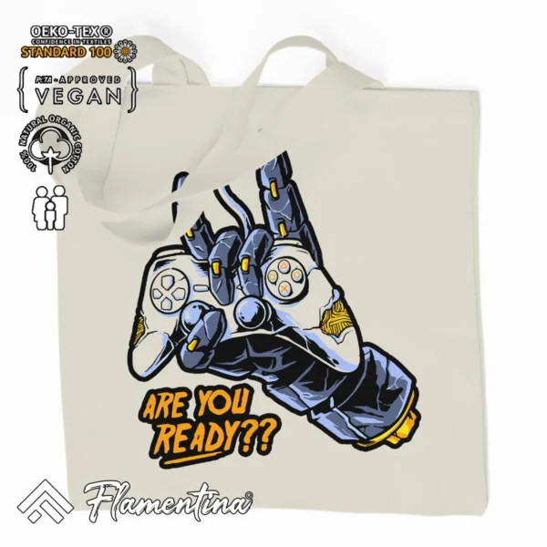 Broken Gamepad Organic Tote Bag - Image 2