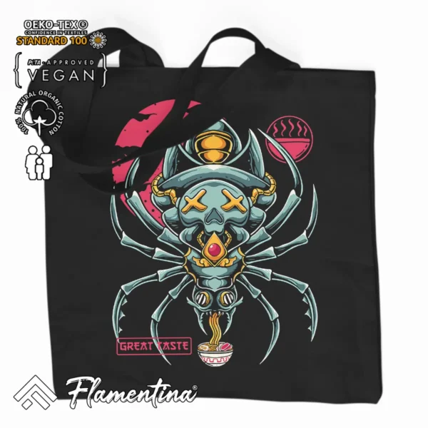Enjoy Ramen Spider Organic Tote Bag