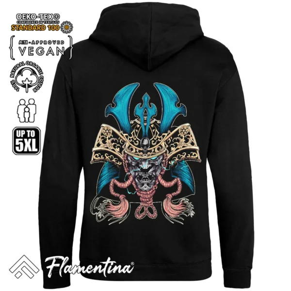 Samurai Oni Mask Sweatshirt Hoodie - Image 3