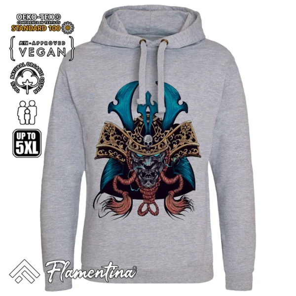 Samurai Oni Mask Sweatshirt Hoodie - Image 5