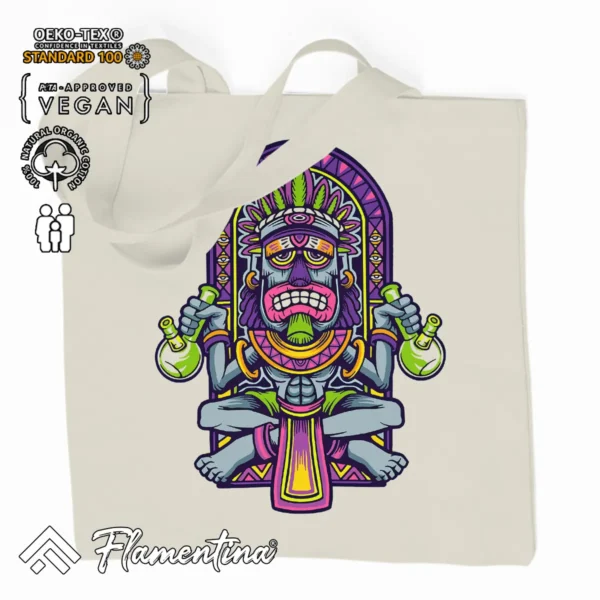 Tiki King Of Bong Organic Tote Bag - Image 2