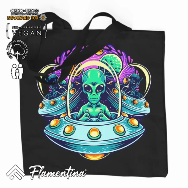 Alien Terror Organic Tote Bag