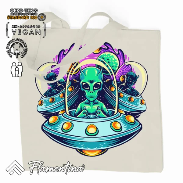 Alien Terror Organic Tote Bag - Image 2