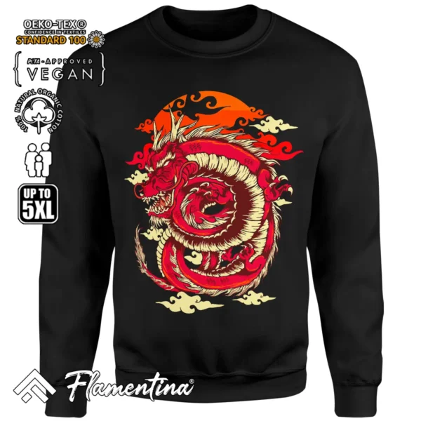 Asian Dragon Sweatshirt Hoodie - Image 4