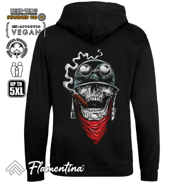 Aviator Skull Sweatshirt Hoodie - Image 3