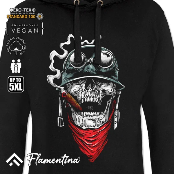 Aviator Skull Sweatshirt Hoodie - Image 2