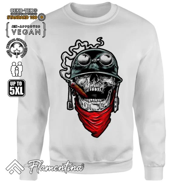 Aviator Skull Sweatshirt Hoodie - Image 7