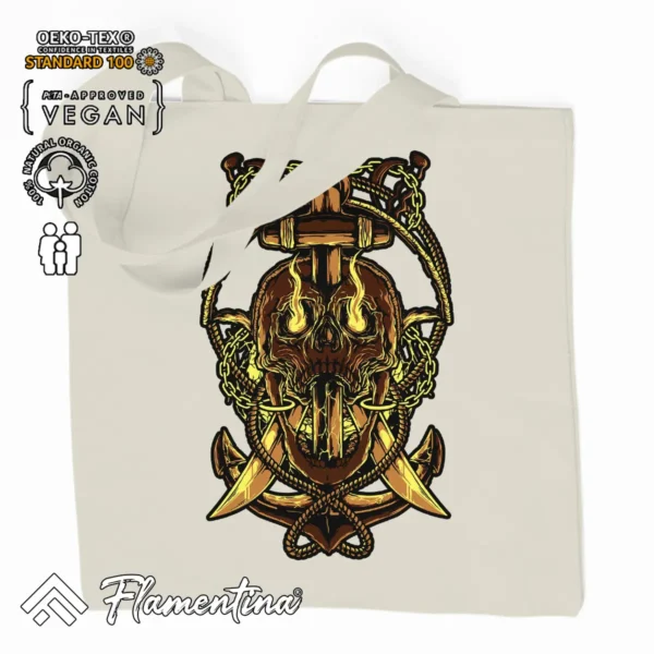 Death Pirate Organic Tote Bag - Image 2