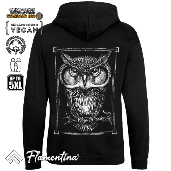 Framed Owl Picture Sweatshirt Hoodie - Image 3