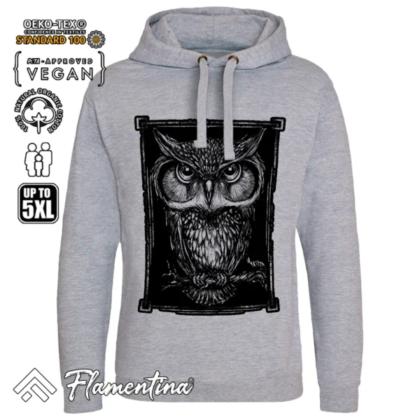 Framed Owl Picture Sweatshirt Hoodie - Image 5