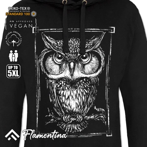 Framed Owl Picture Sweatshirt Hoodie - Image 2