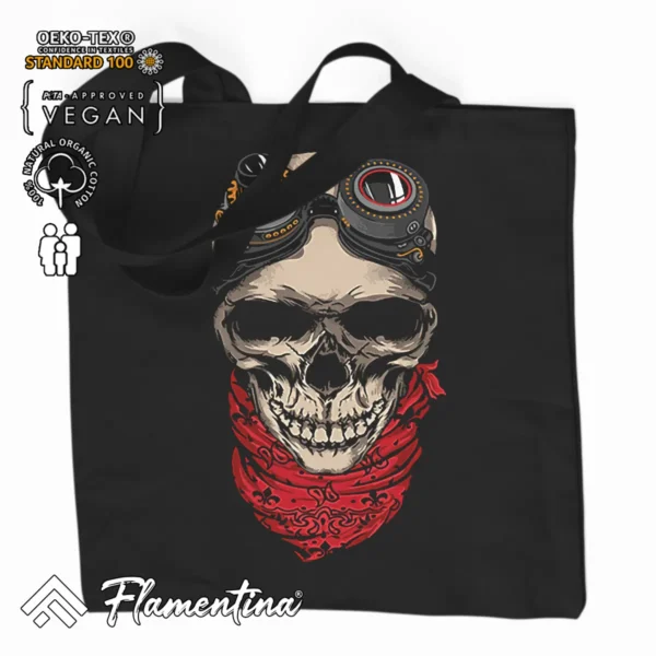 Skull Punk Organic Tote Bag