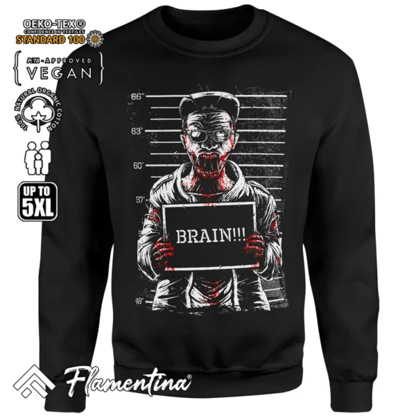 Zombie Mugshot Sweatshirt Hoodie - Image 4