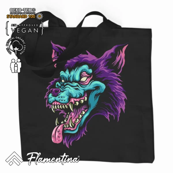 Zombie Wolf Organic Tote Bag