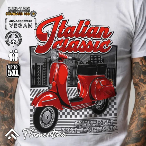 Italian Classic Scooter T-Shirt - Image 5